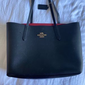 Coach black tote purse